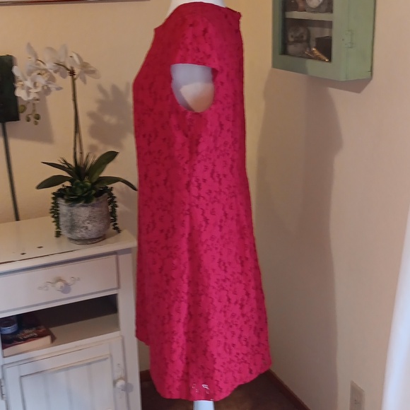 Tommy Hilfiger Red Lace Dress. Holiday Perfect. Lace. - Picture 5 of 12